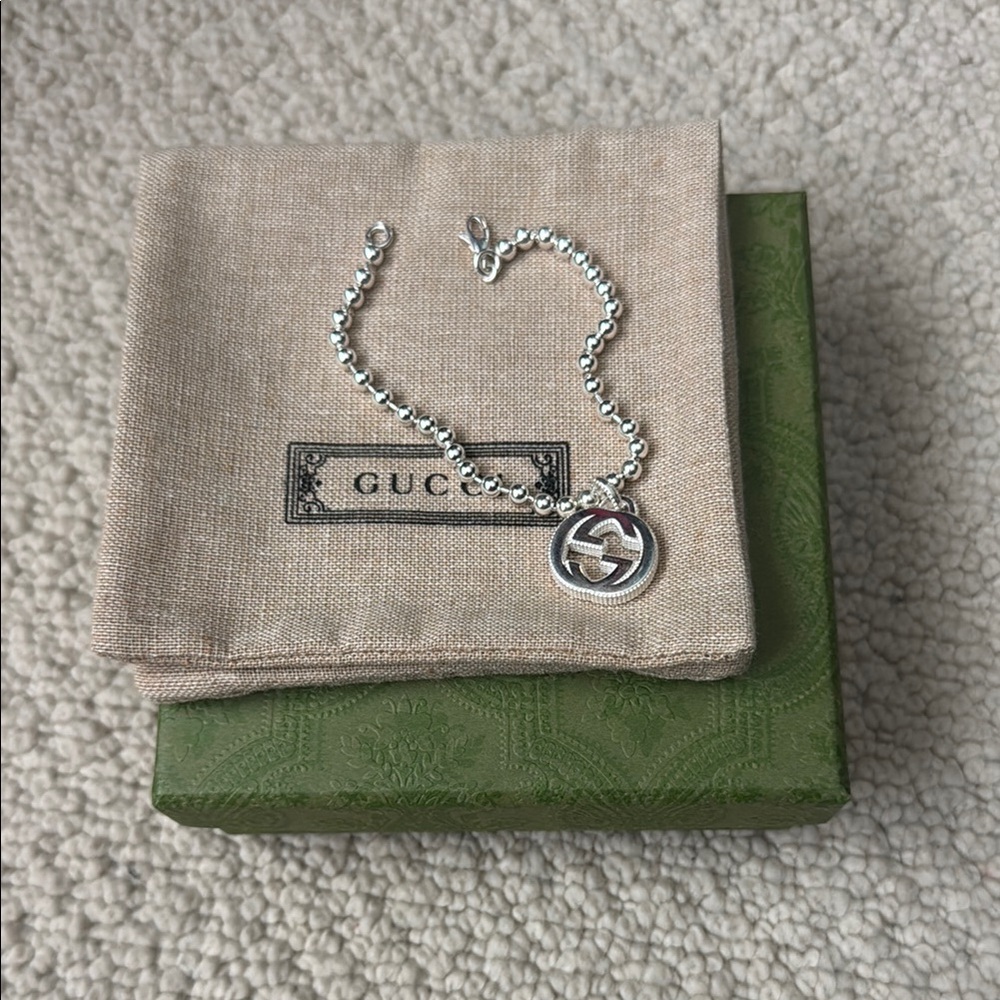 Gucci Silver Charm Bracelet